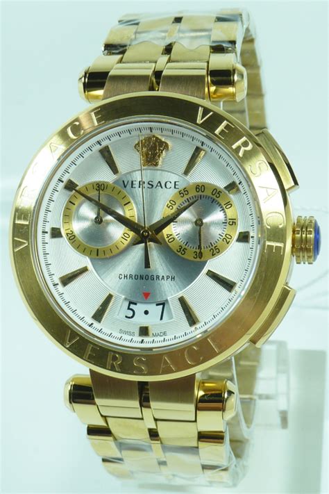 versace uhr uhren herrenuhr chronograph ve1d00419 aion gold|Versace VE1D00419 Aion men's chronograph 45 mm watch.